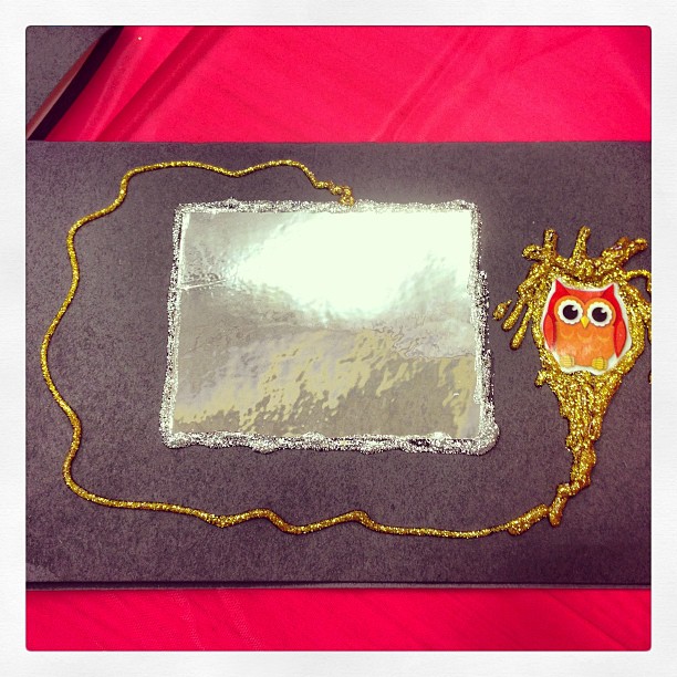 Everyone at the craft table has been impressed with my glitter glue skills today.